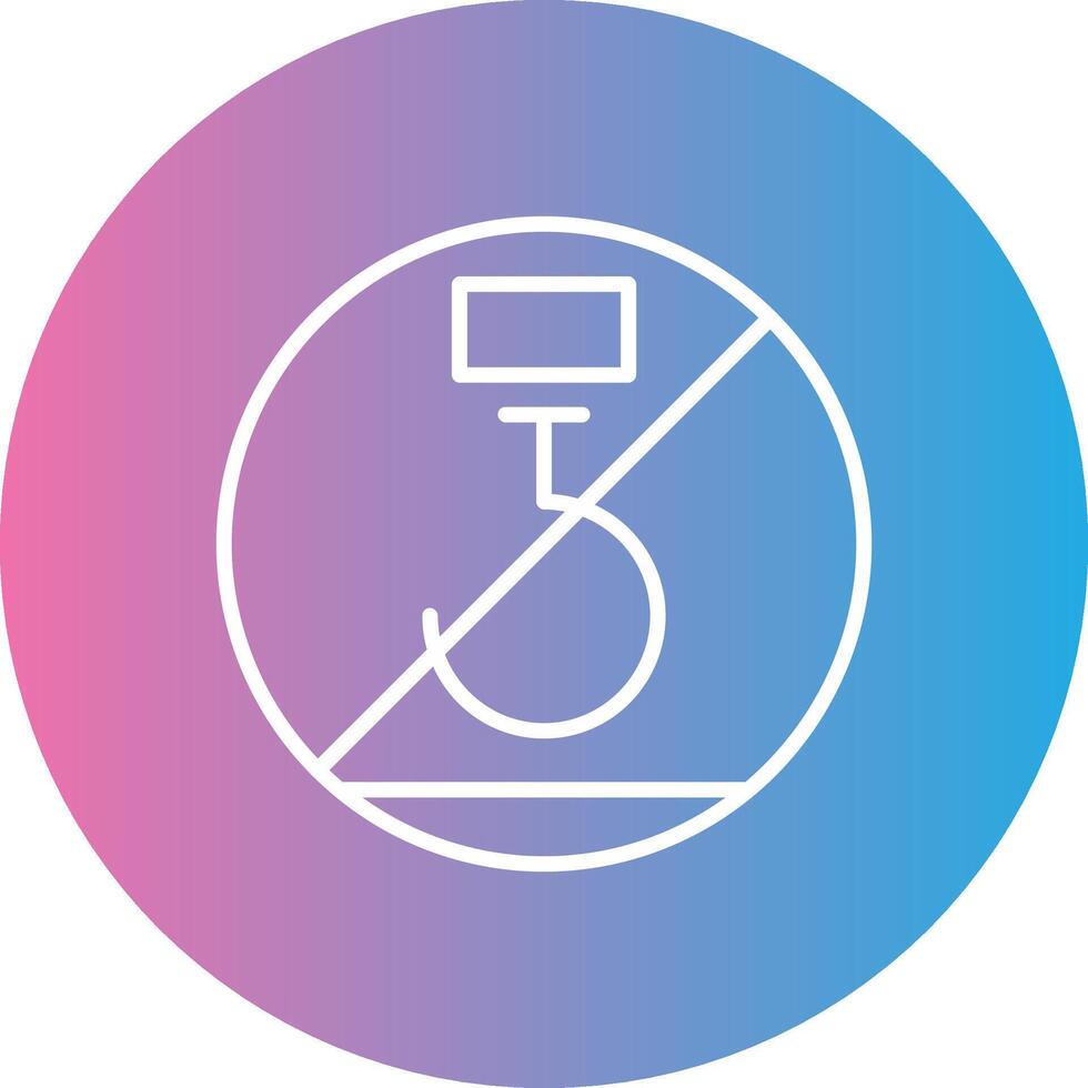 Use No Hooks Line Gradient Circle Icon vector