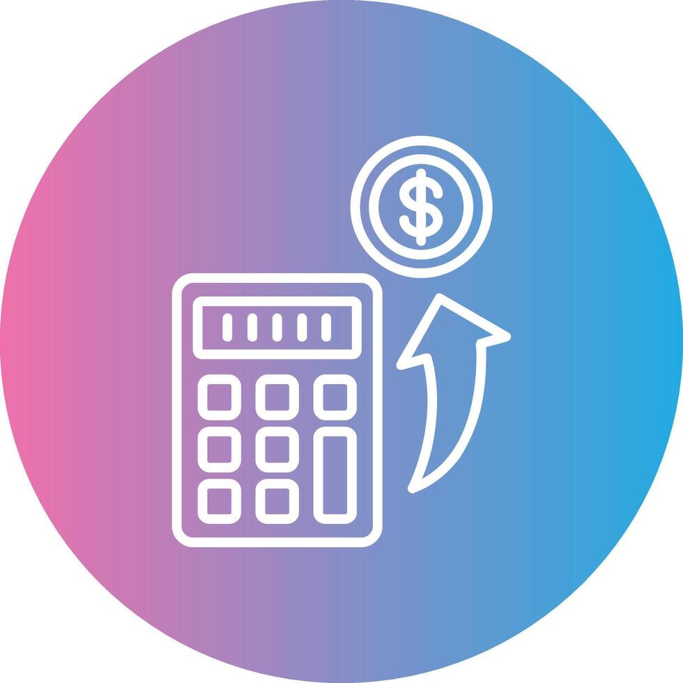 Gas PipeLine Gradient Circle Line Gradient Circle Icon vector