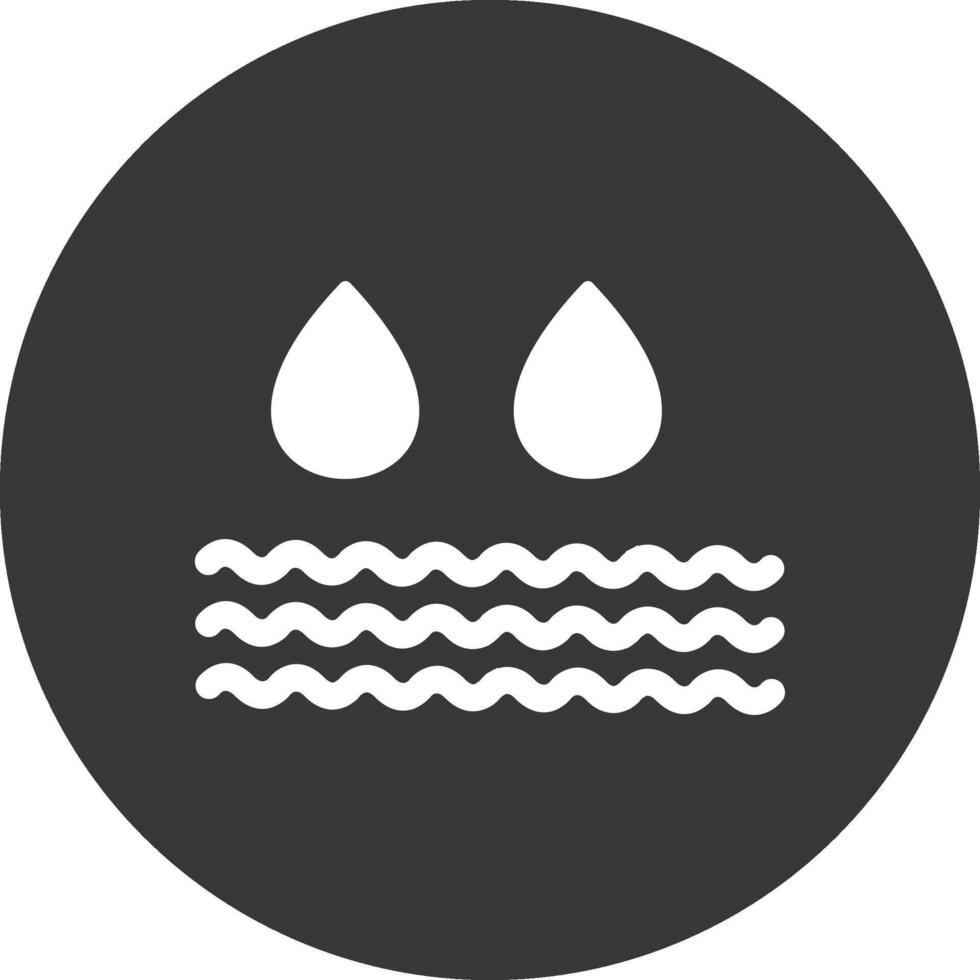 Water Glyph Inverted Icon vector