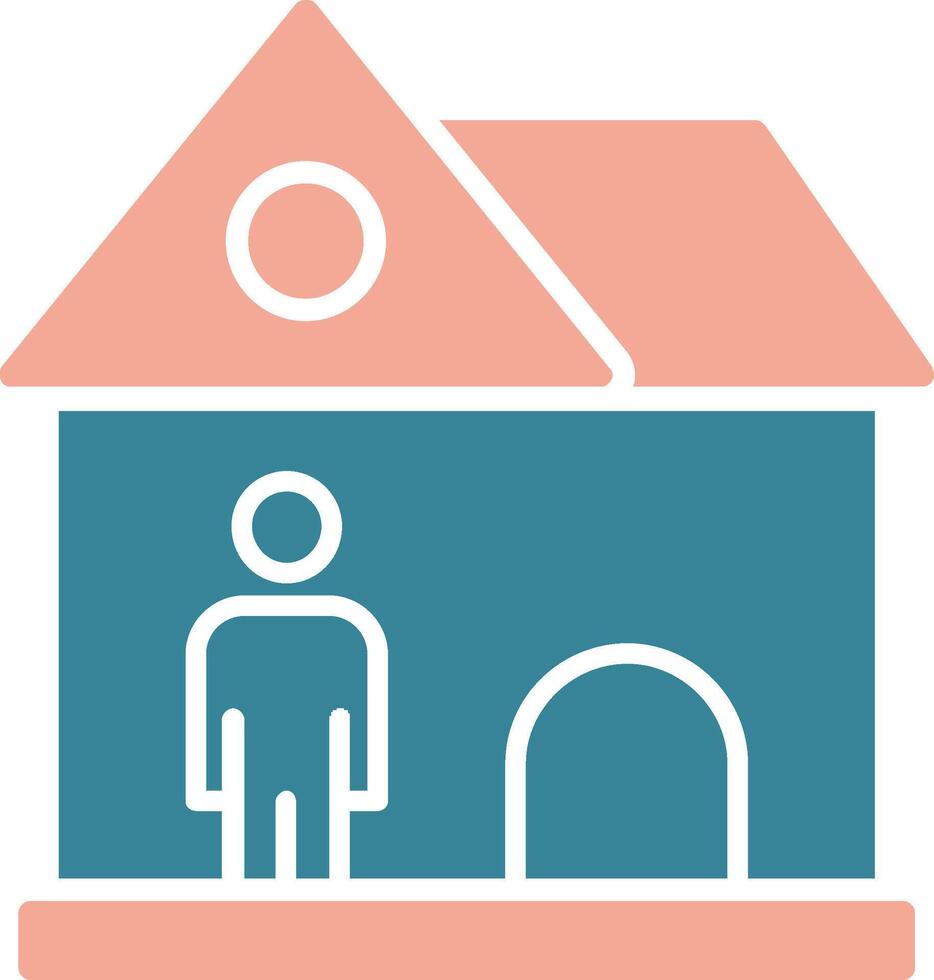 Landlord Glyph Two Color Icon vector