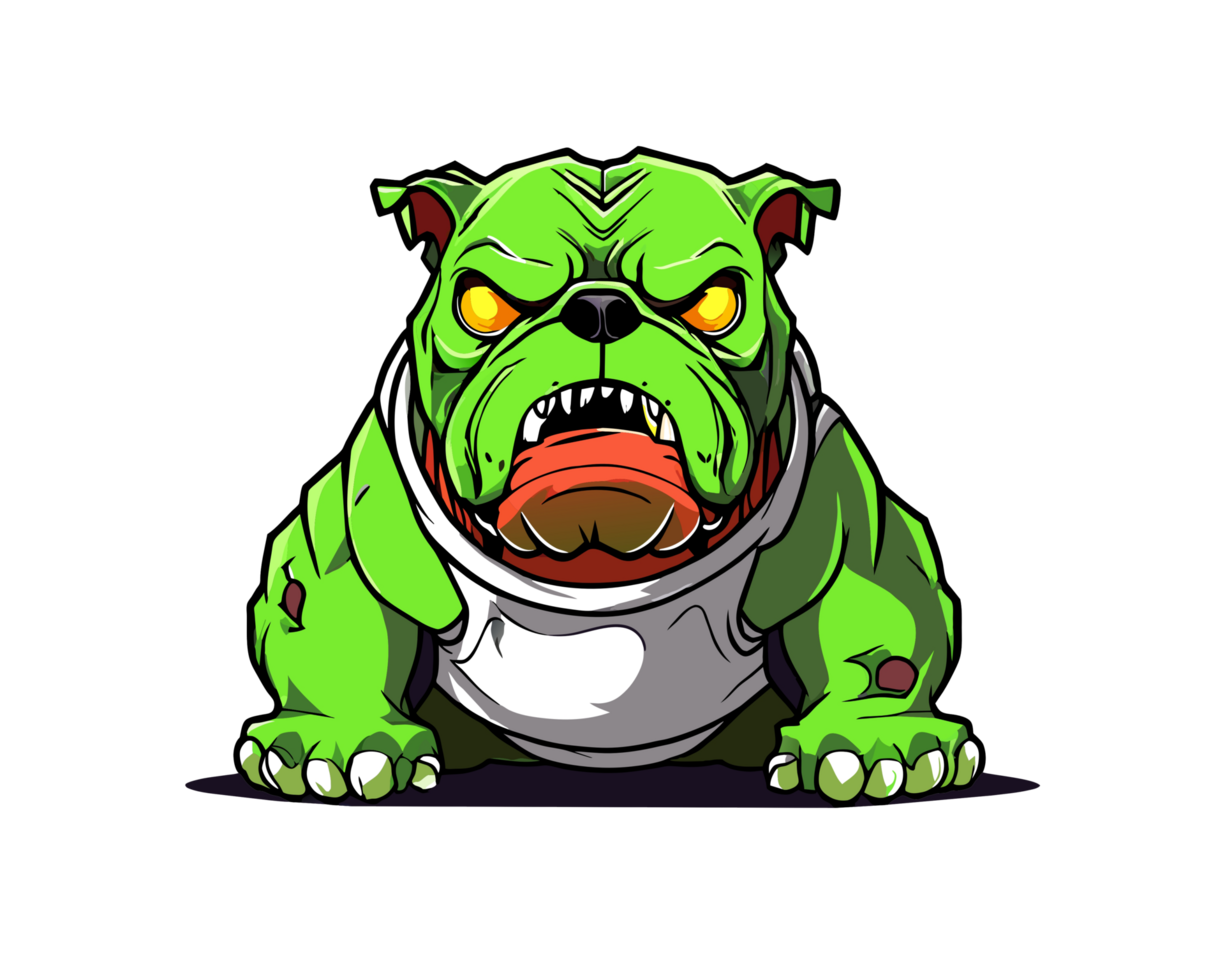 Französisch Bulldogge Zombie Hund Karikatur Illustration png