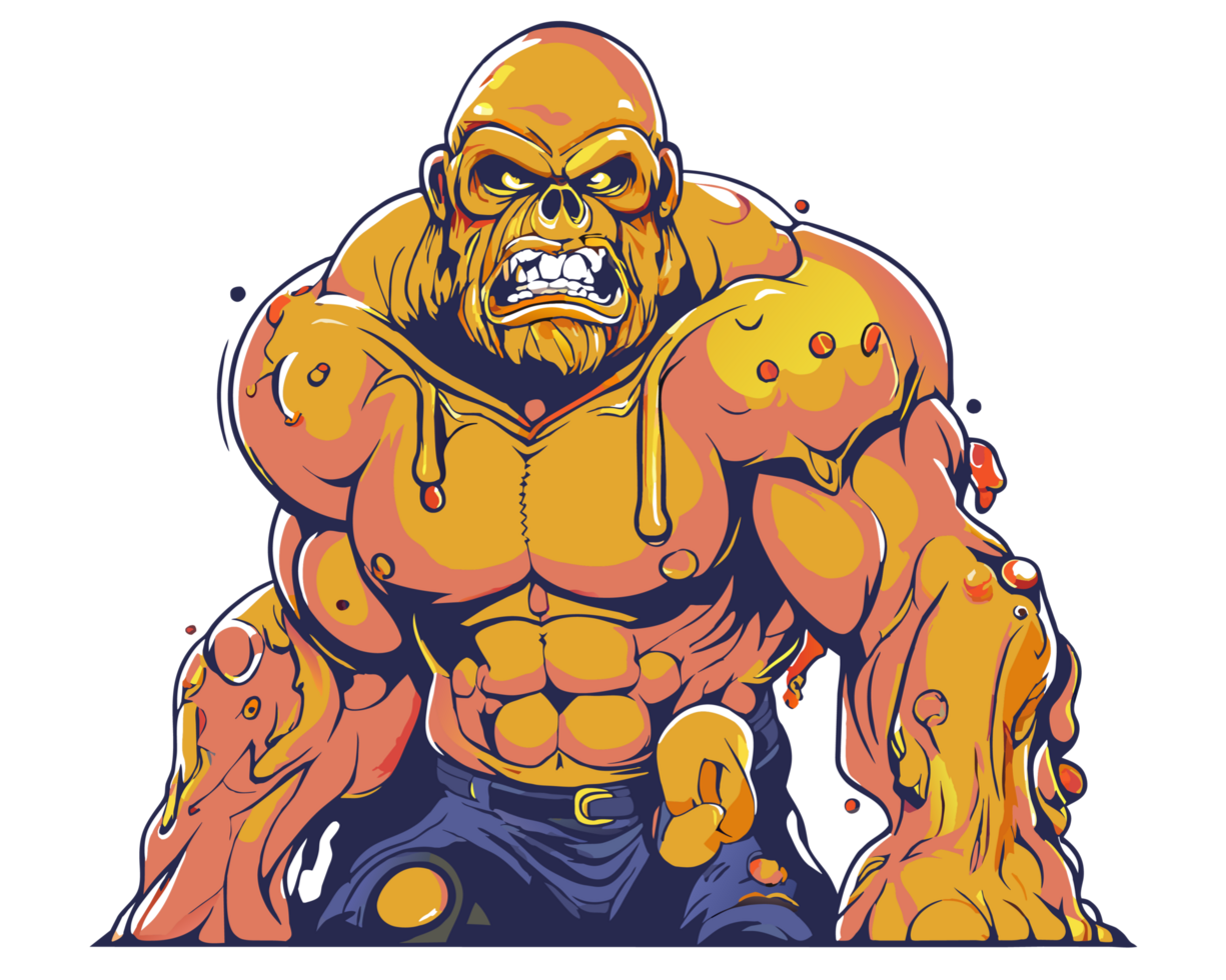 Kingkong zombie illustration character png