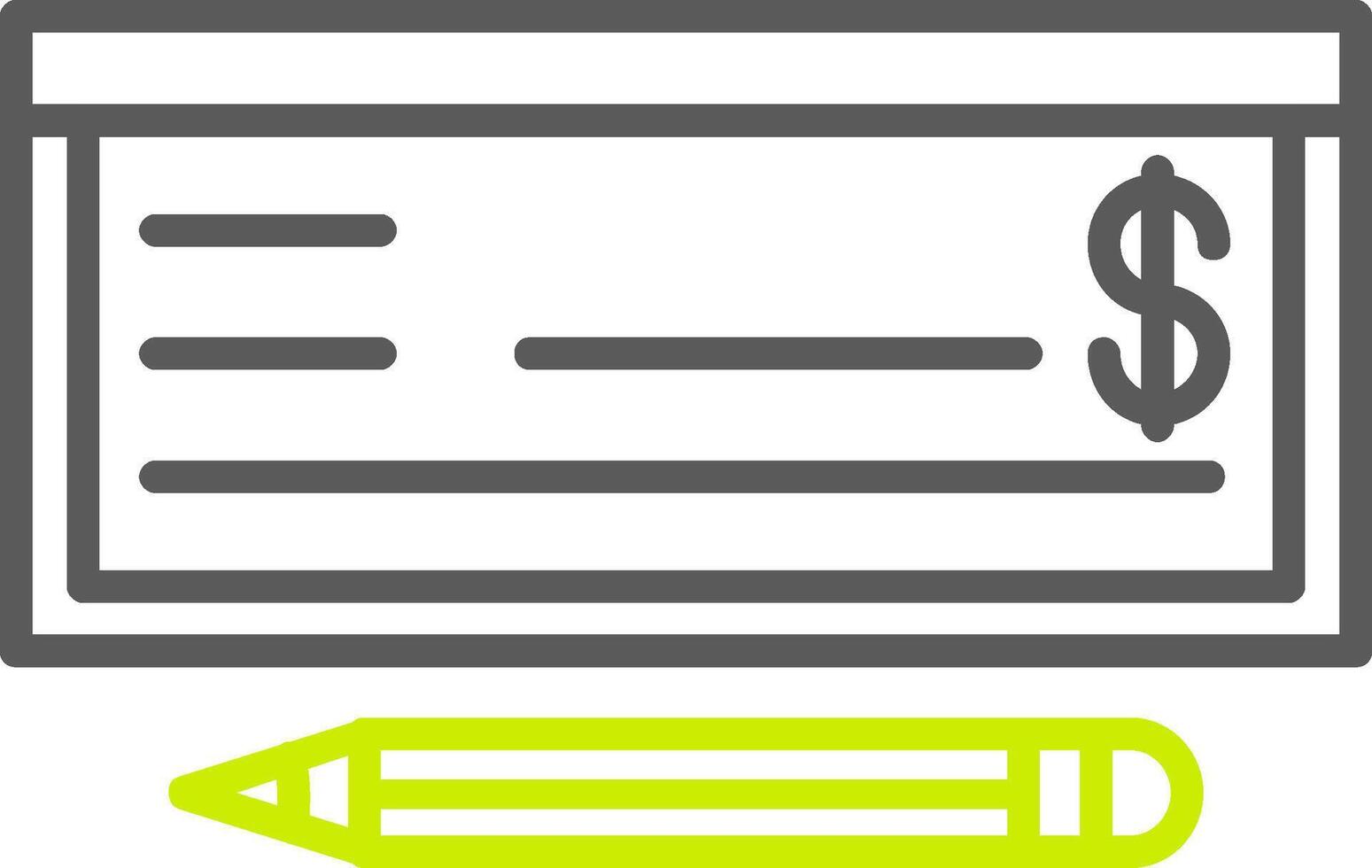 Money Check Line Two Color Icon vector