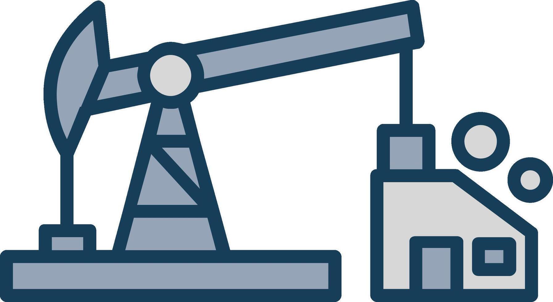 Oil Pump Line Filled Grey Icon vector