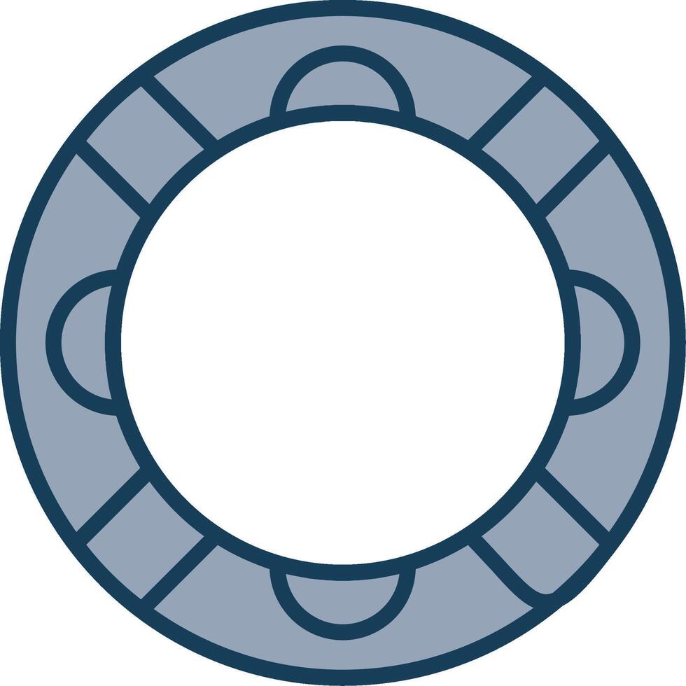Rubber Ring Line Filled Grey Icon vector