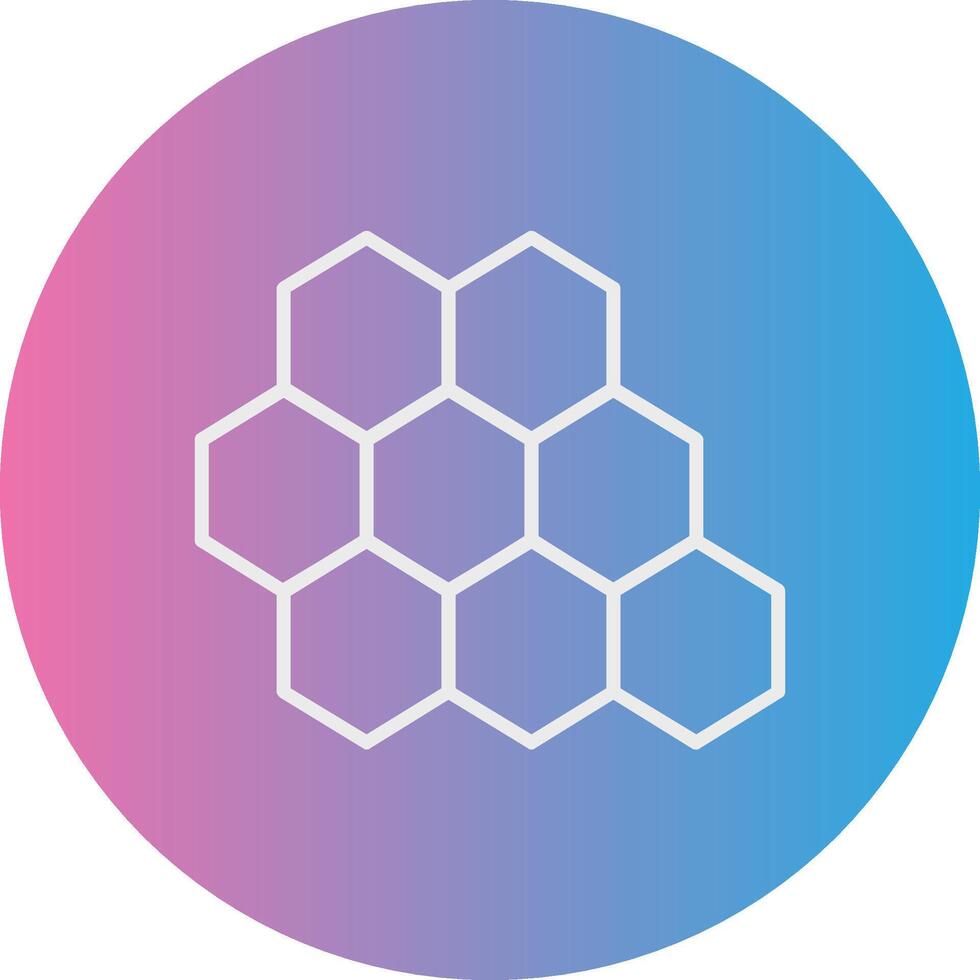 Bee Hive Line Gradient Circle Icon vector