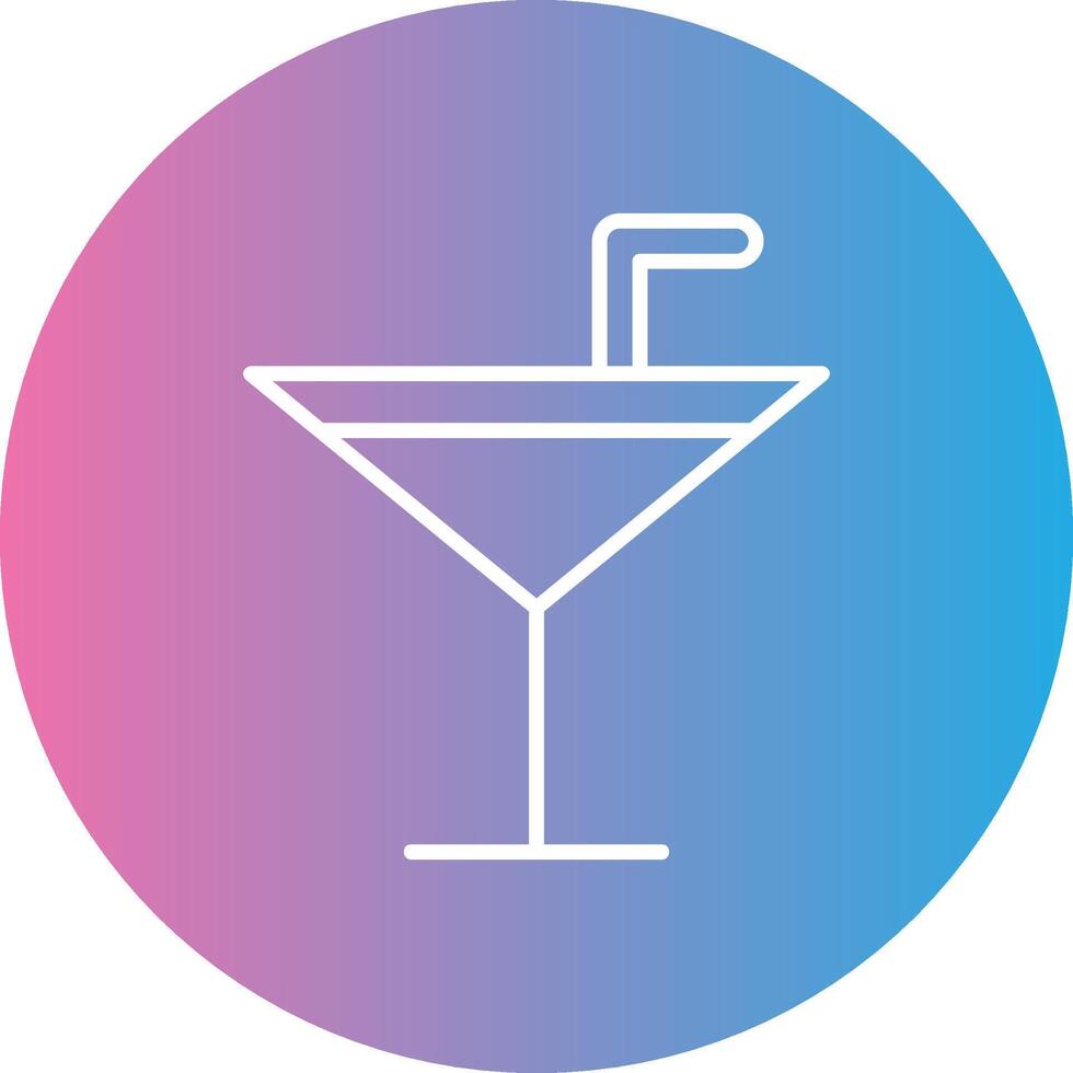 Welcome Drink Line Gradient Circle Icon vector