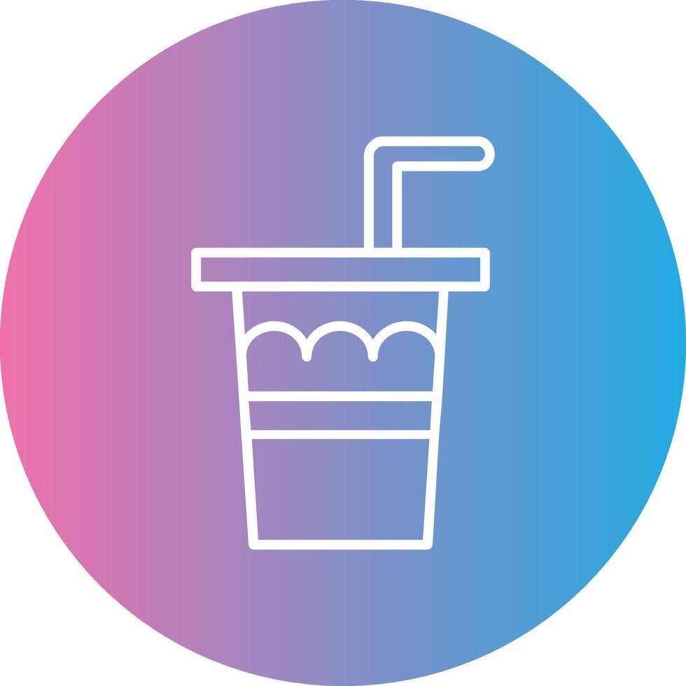 Soda Drink Line Gradient Circle Icon vector