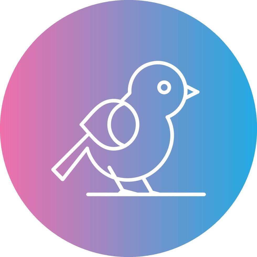 Bird Line Gradient Circle Icon vector