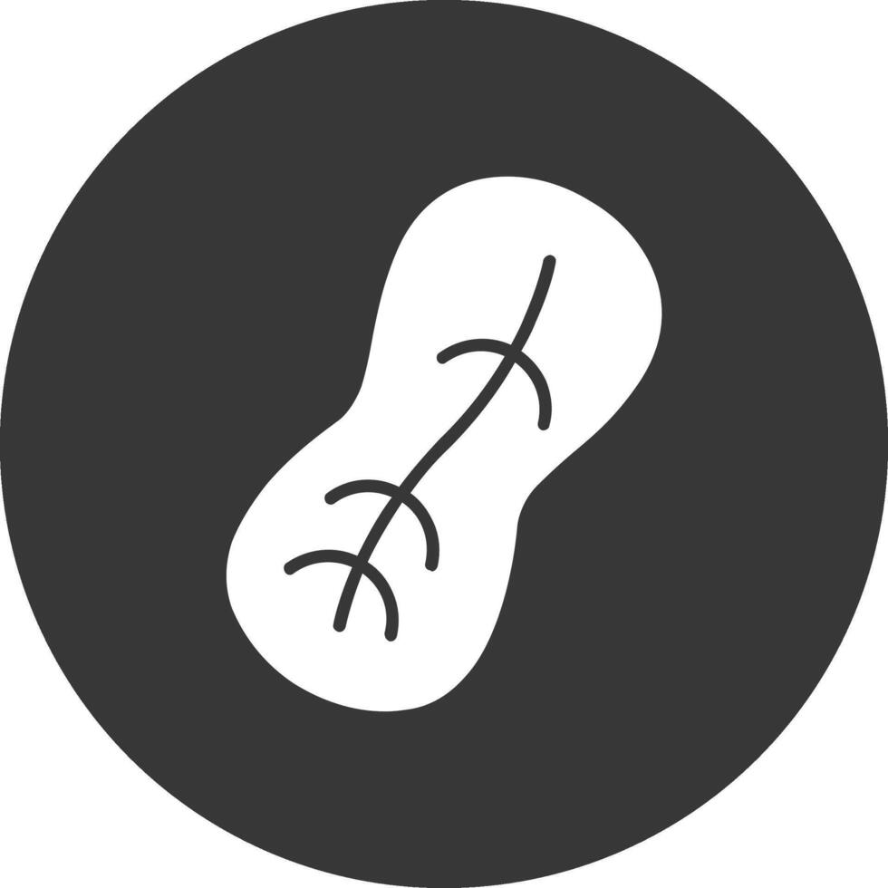 Peanut Glyph Inverted Icon vector