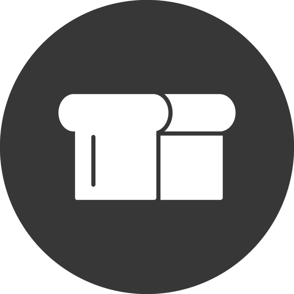 Bread Glyph Inverted Icon vector