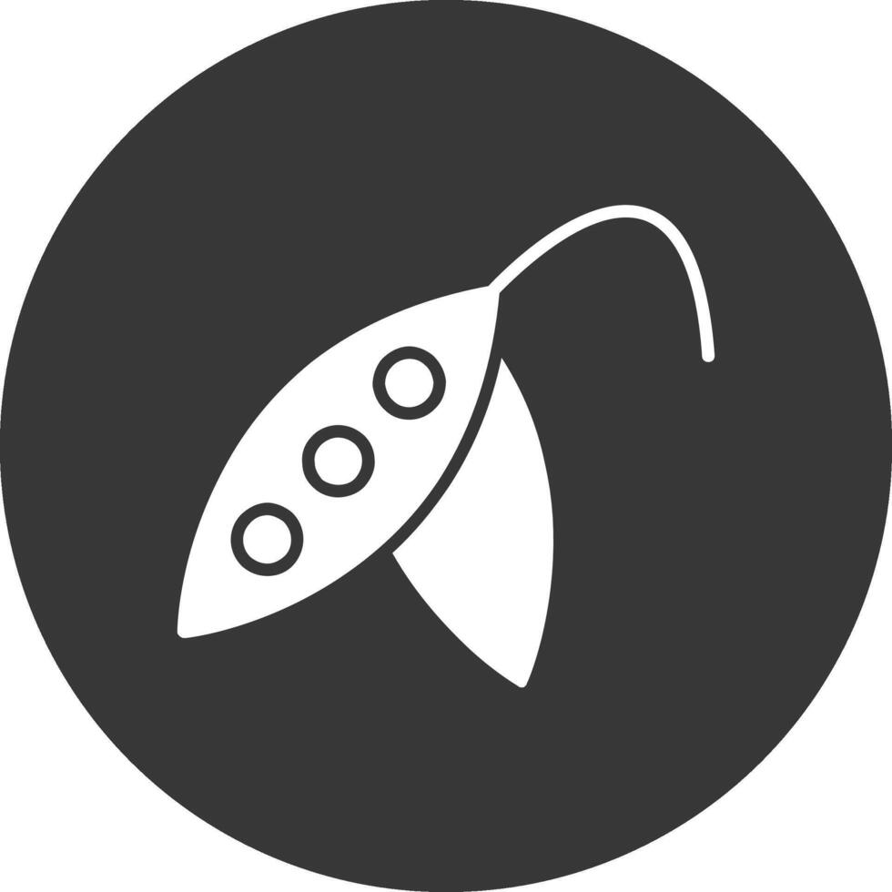 Pea Glyph Inverted Icon vector