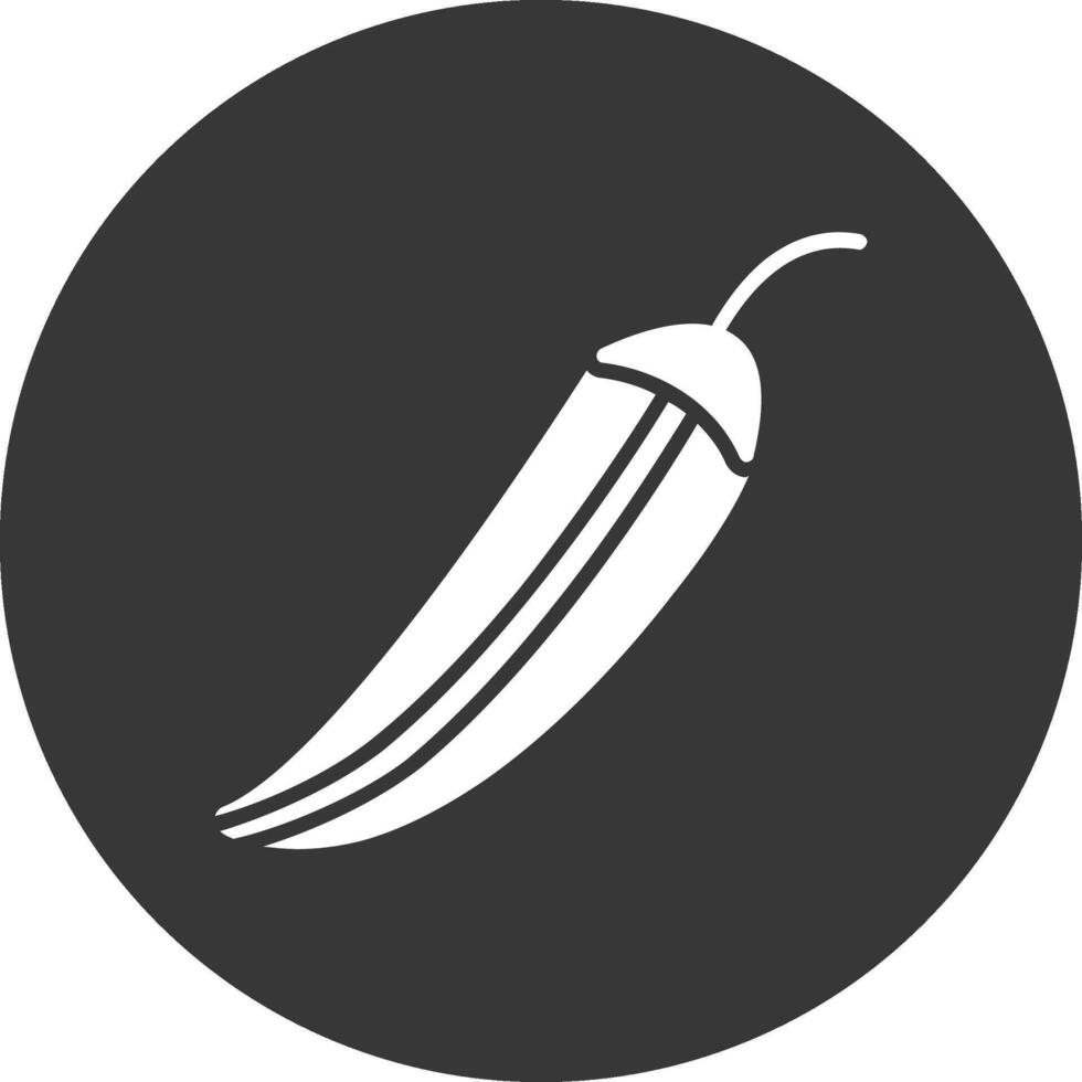 Okra Glyph Inverted Icon vector