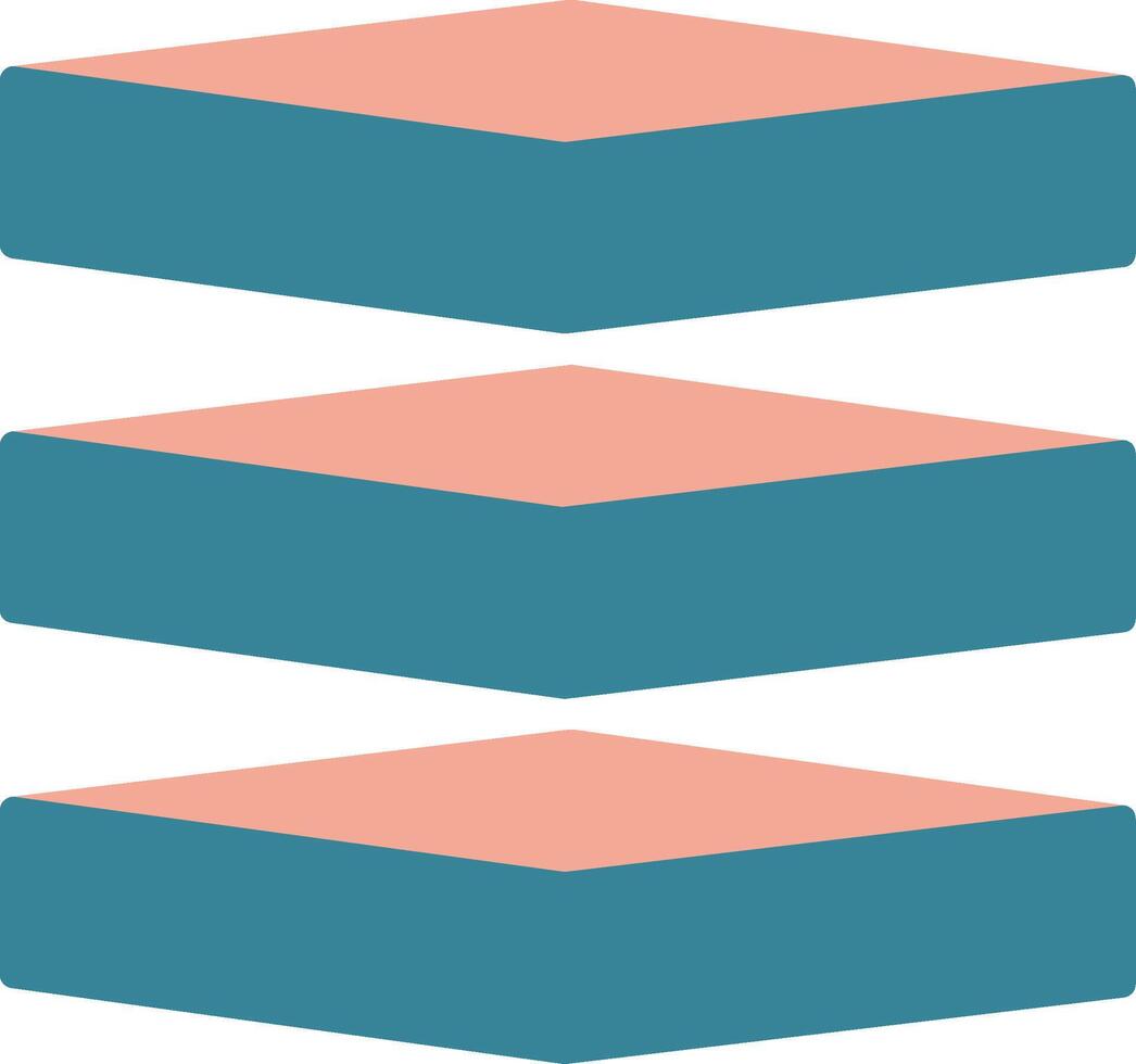 Layers Glyph Two Color Icon vector