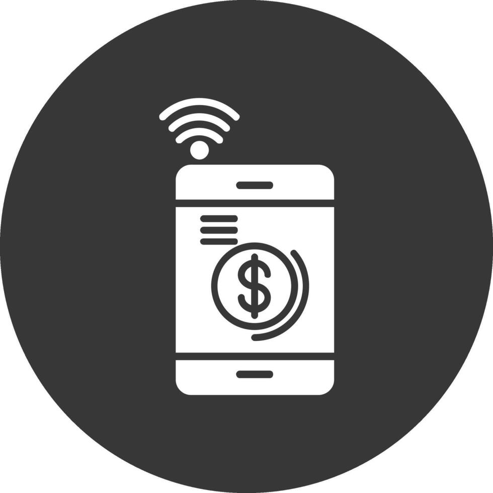 Payment Methods Glyph Inverted Icon vector