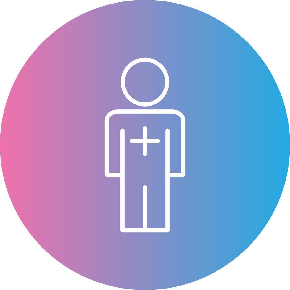 Male Patient Line Gradient Circle Icon vector