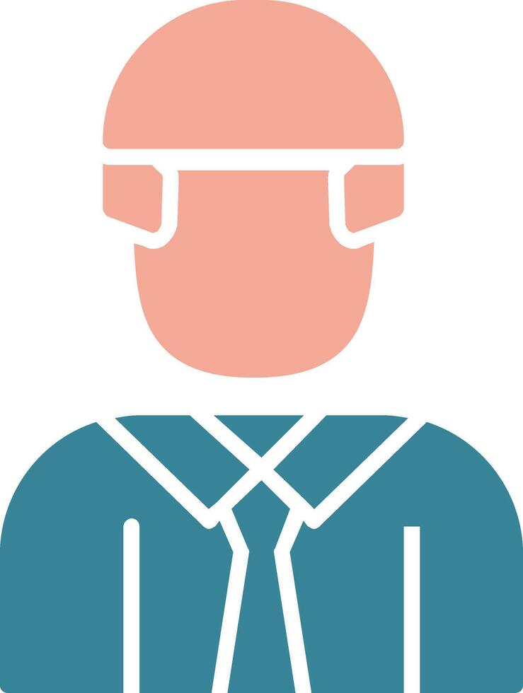 Employee Glyph Two Color Icon vector