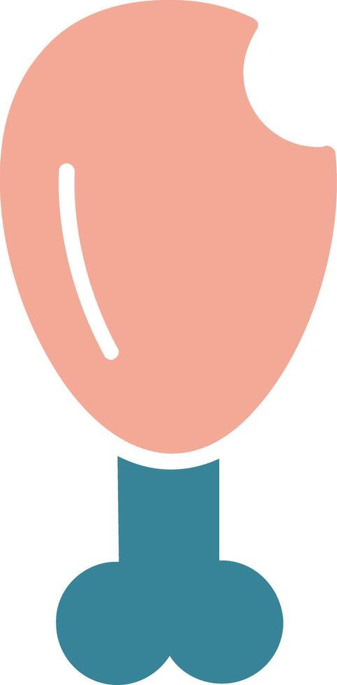 Leg Piece Glyph Two Color Icon vector