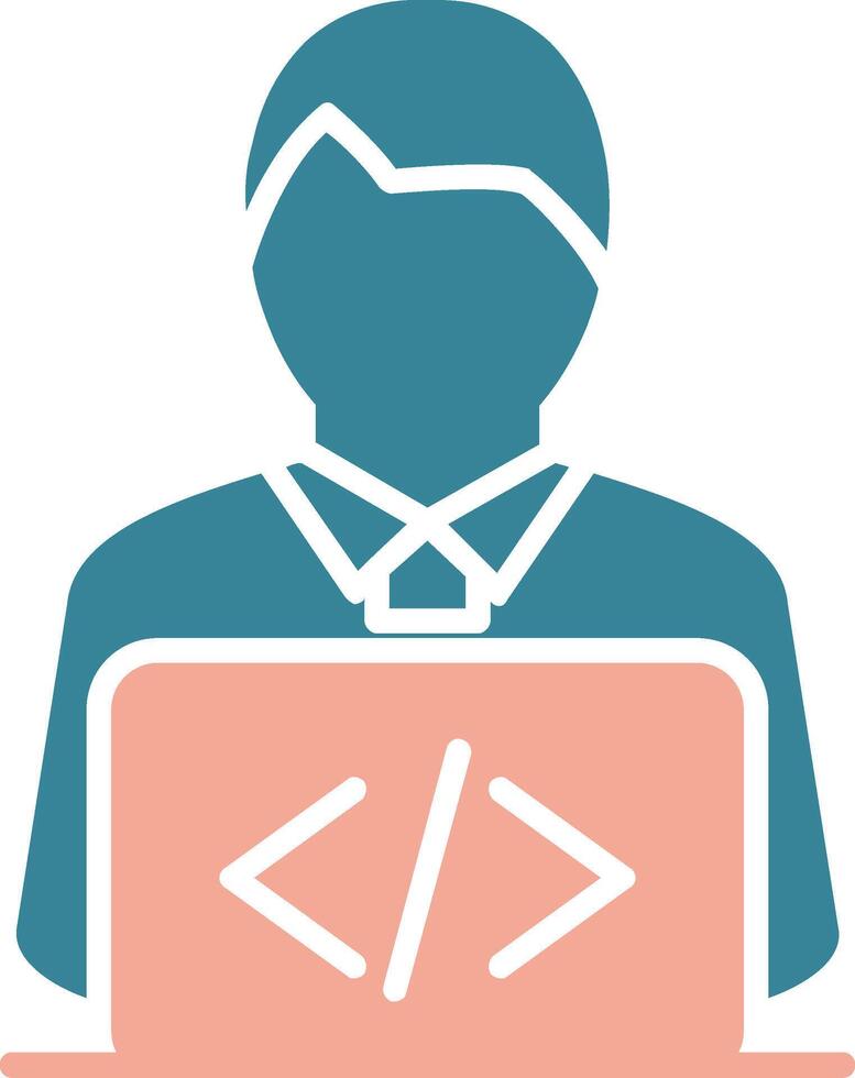 Developer Glyph Two Color Icon vector