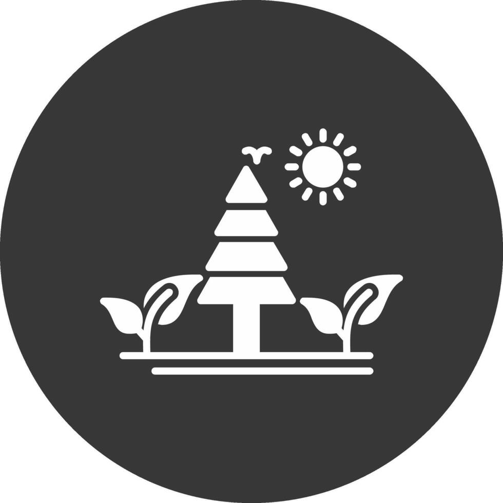 Nature Glyph Inverted Icon vector