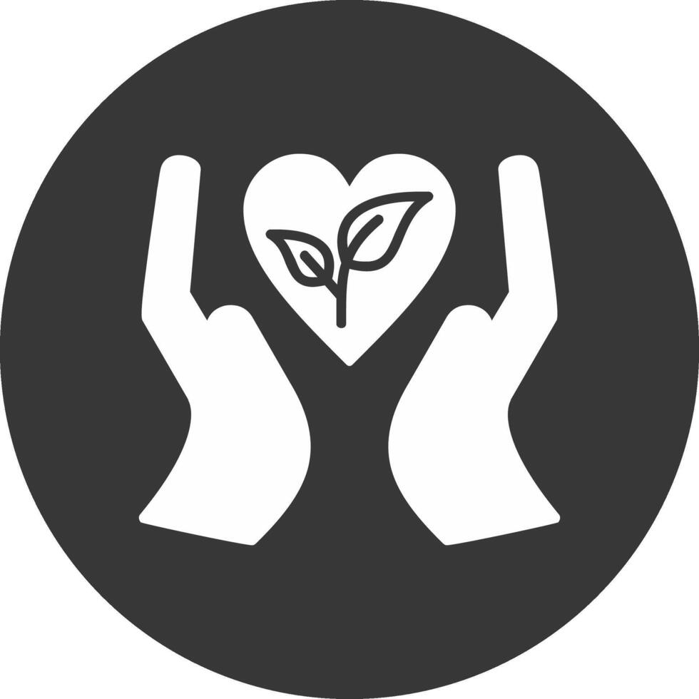 Nature Friendly Glyph Inverted Icon vector