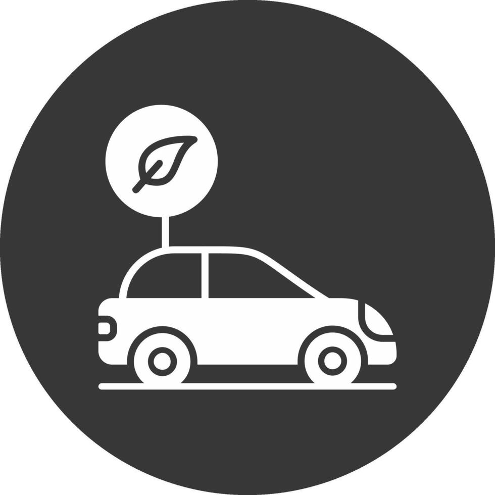 Zero Emission Glyph Inverted Icon vector