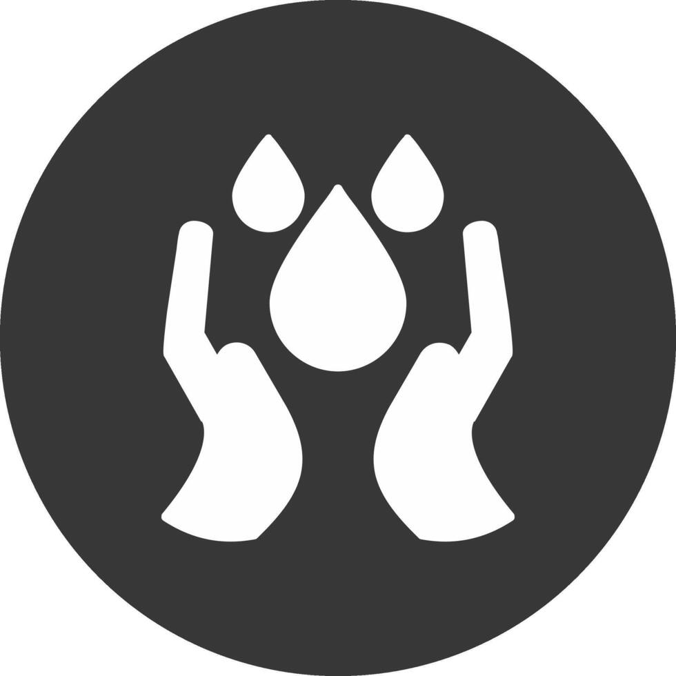 Water Saving Glyph Inverted Icon vector