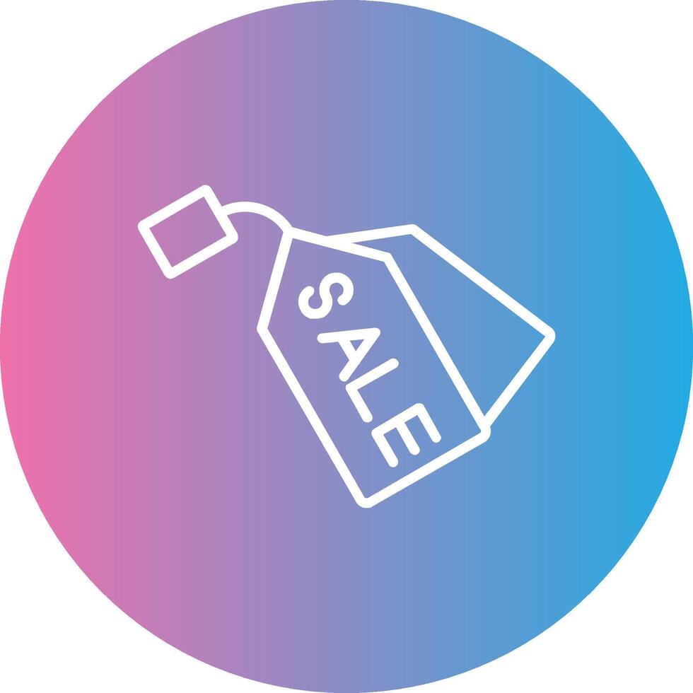 Sale Line Gradient Circle Icon vector