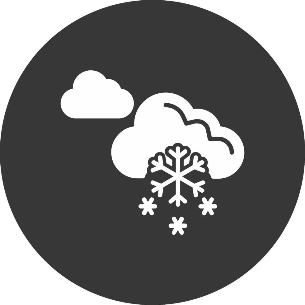 Snowing Glyph Inverted Icon vector