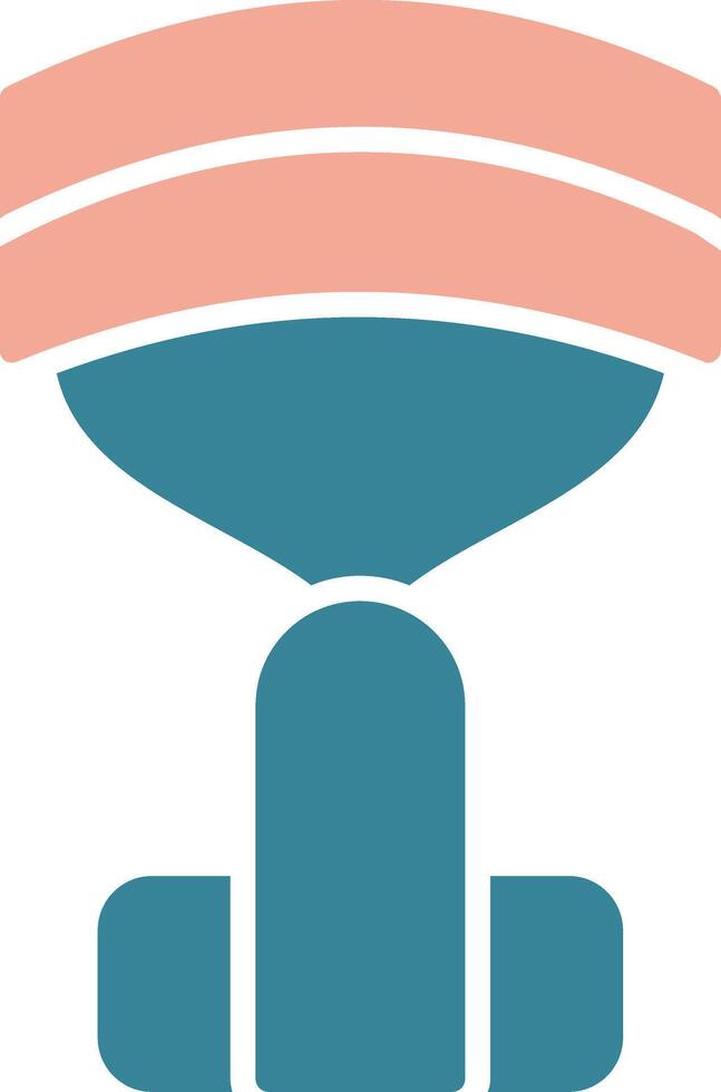 Curler Glyph Two Color Icon vector