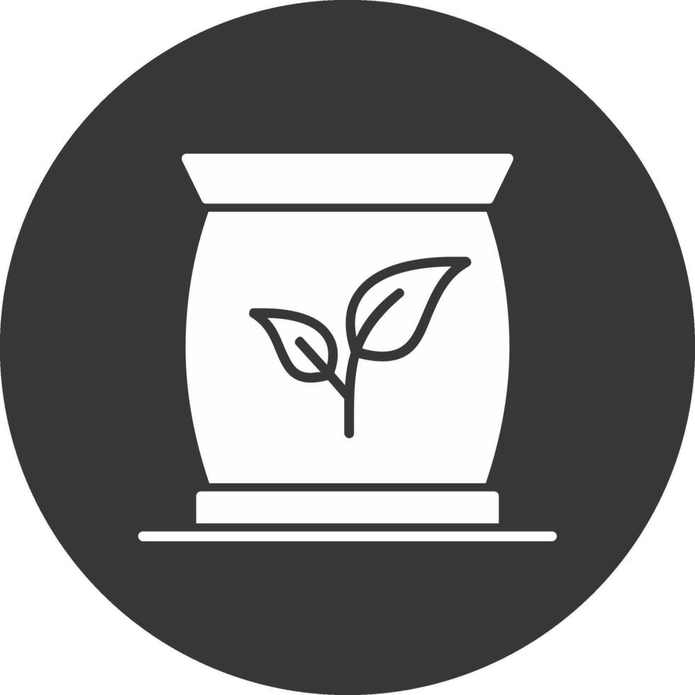 Fertilizer Glyph Inverted Icon vector