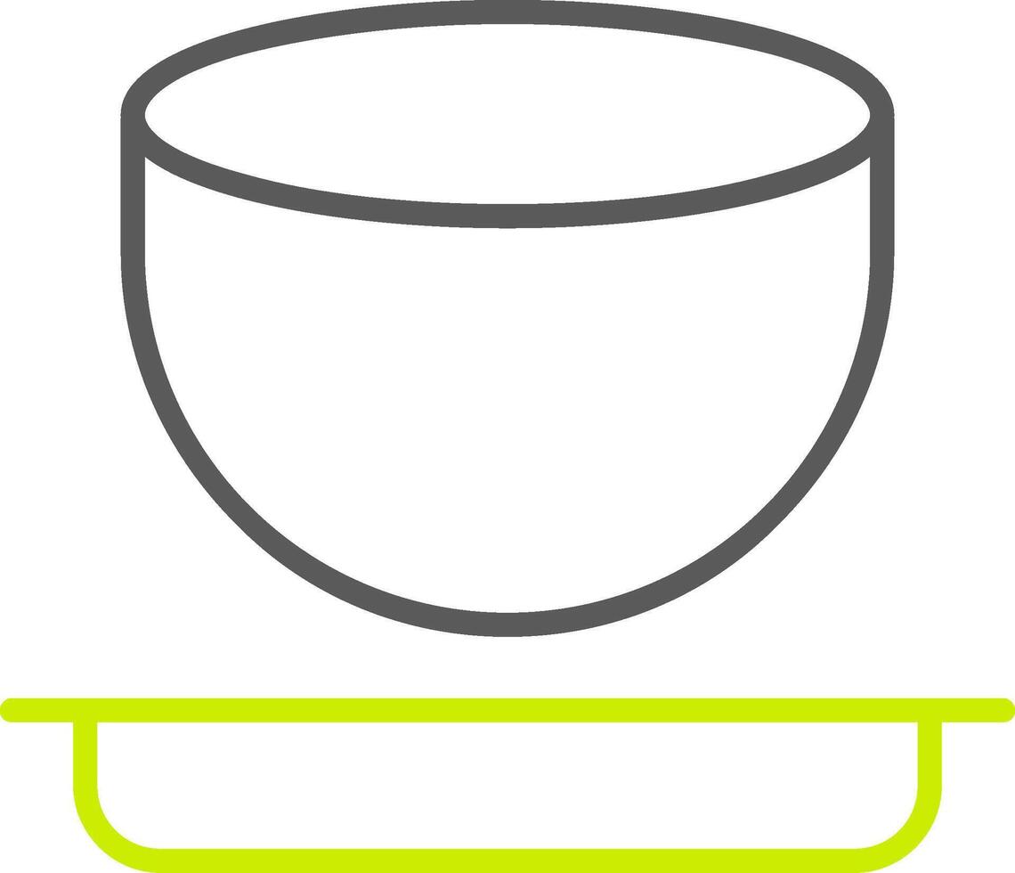 Bowl Line Two Color Icon vector
