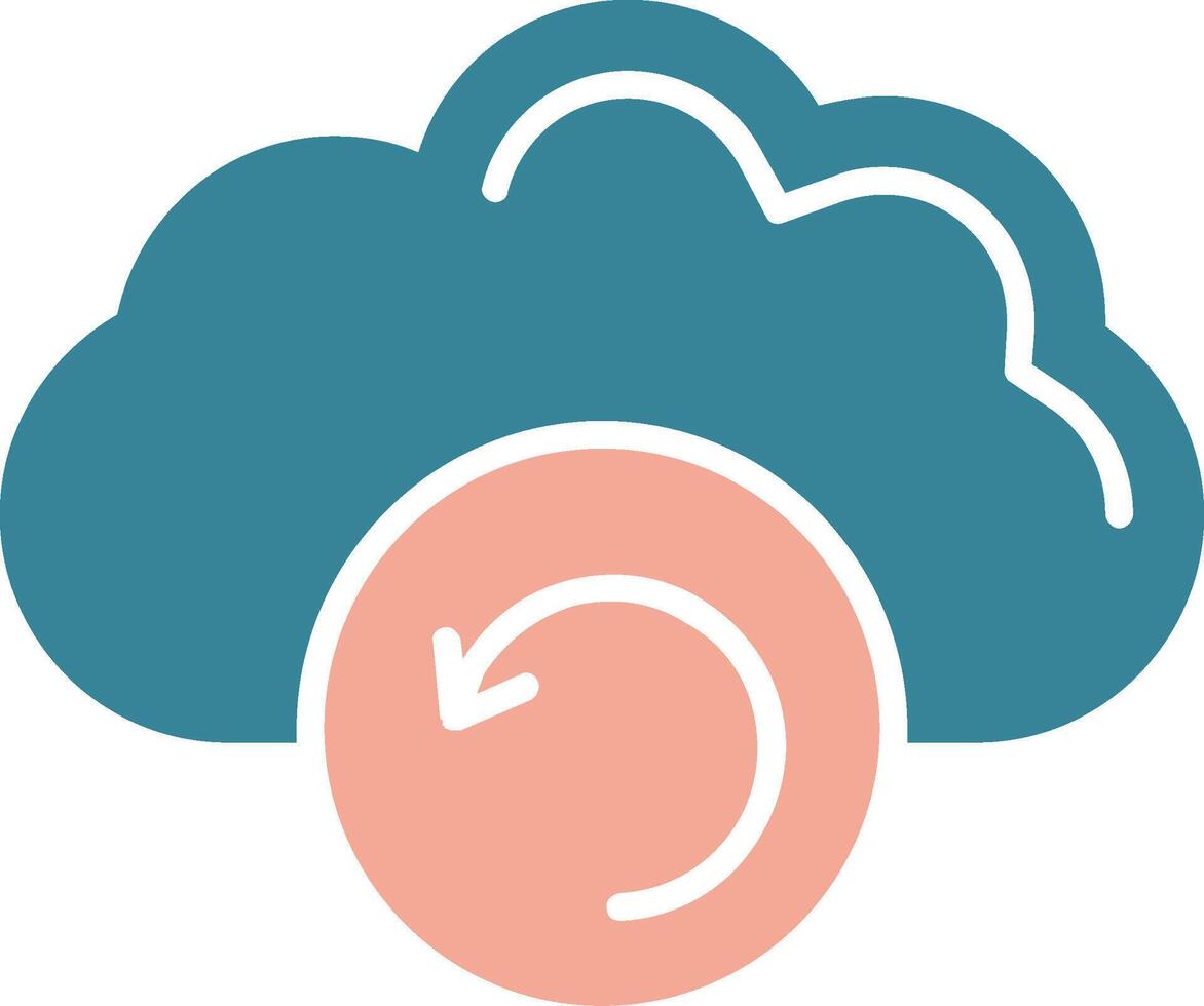 Backup Glyph Two Color Icon vector