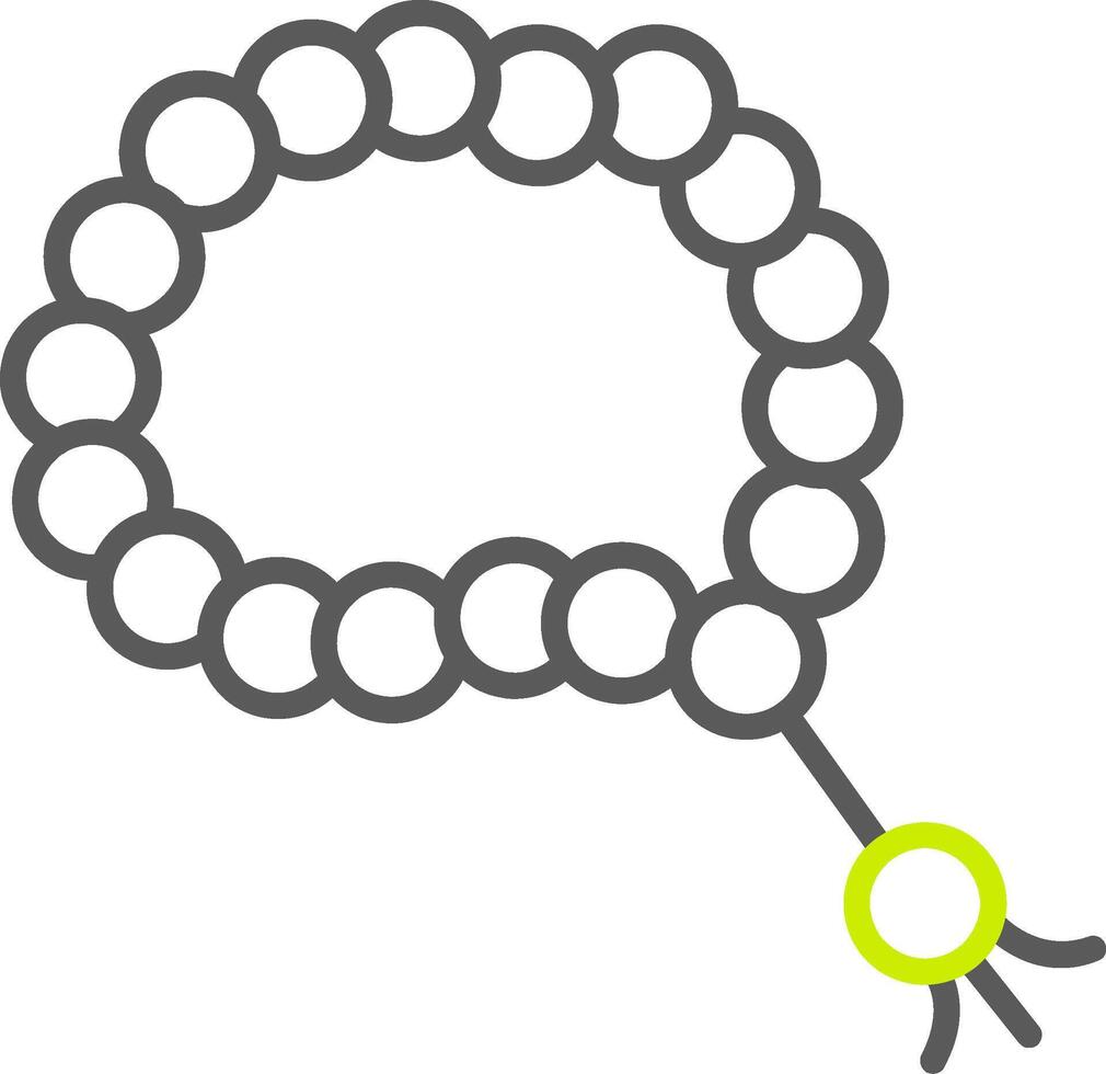 Tasbih Line Two Color Icon vector