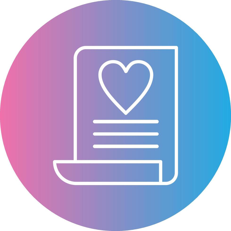 Wish List Line Gradient Circle Icon vector