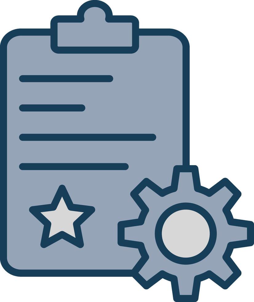 Quality Control Line Filled Grey Icon vector