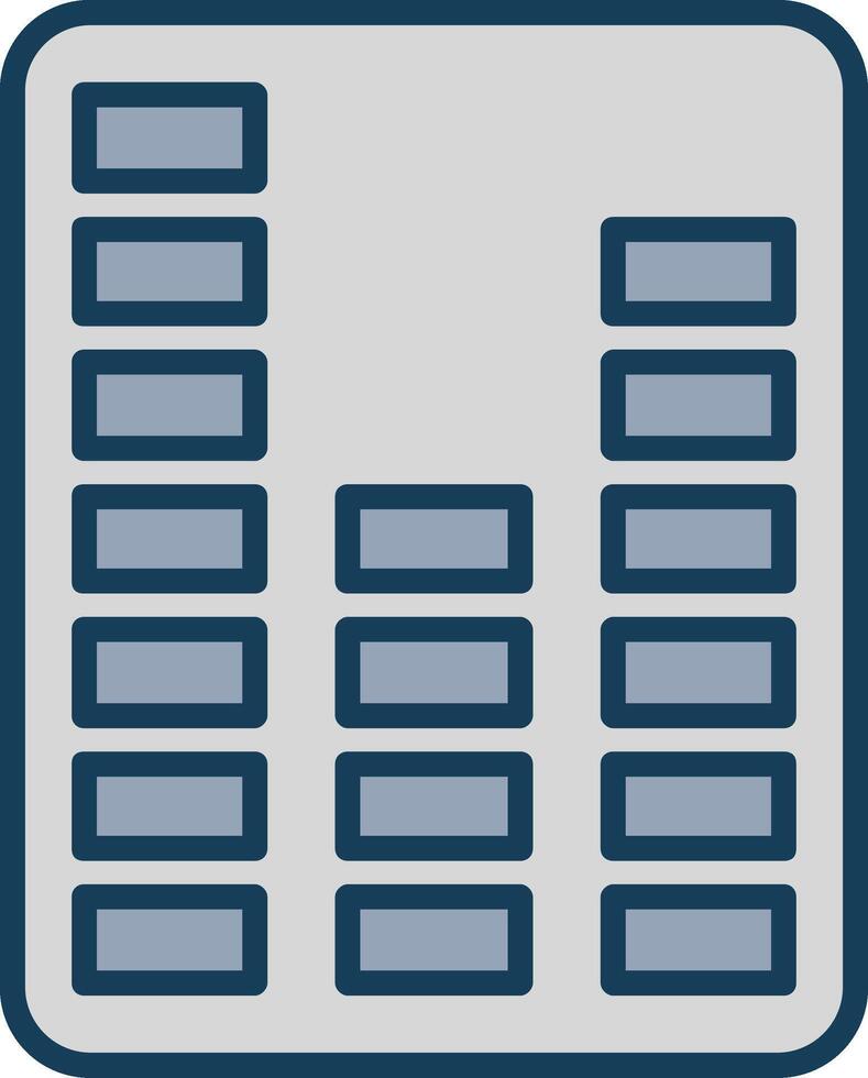 Sound Bars Line Filled Grey Icon vector
