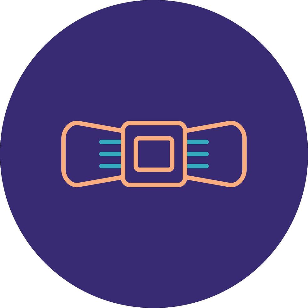 Bow Line Two Color Circle Icon vector