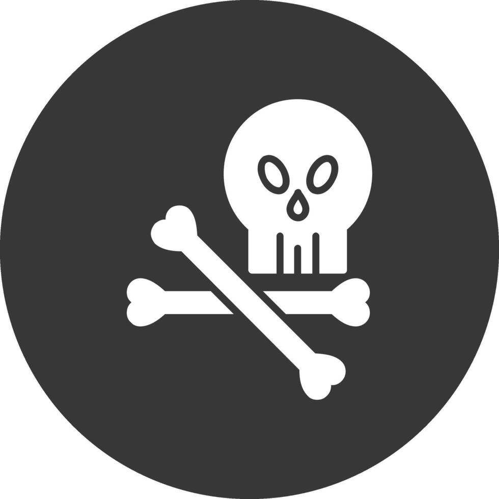 Danger Glyph Inverted Icon vector