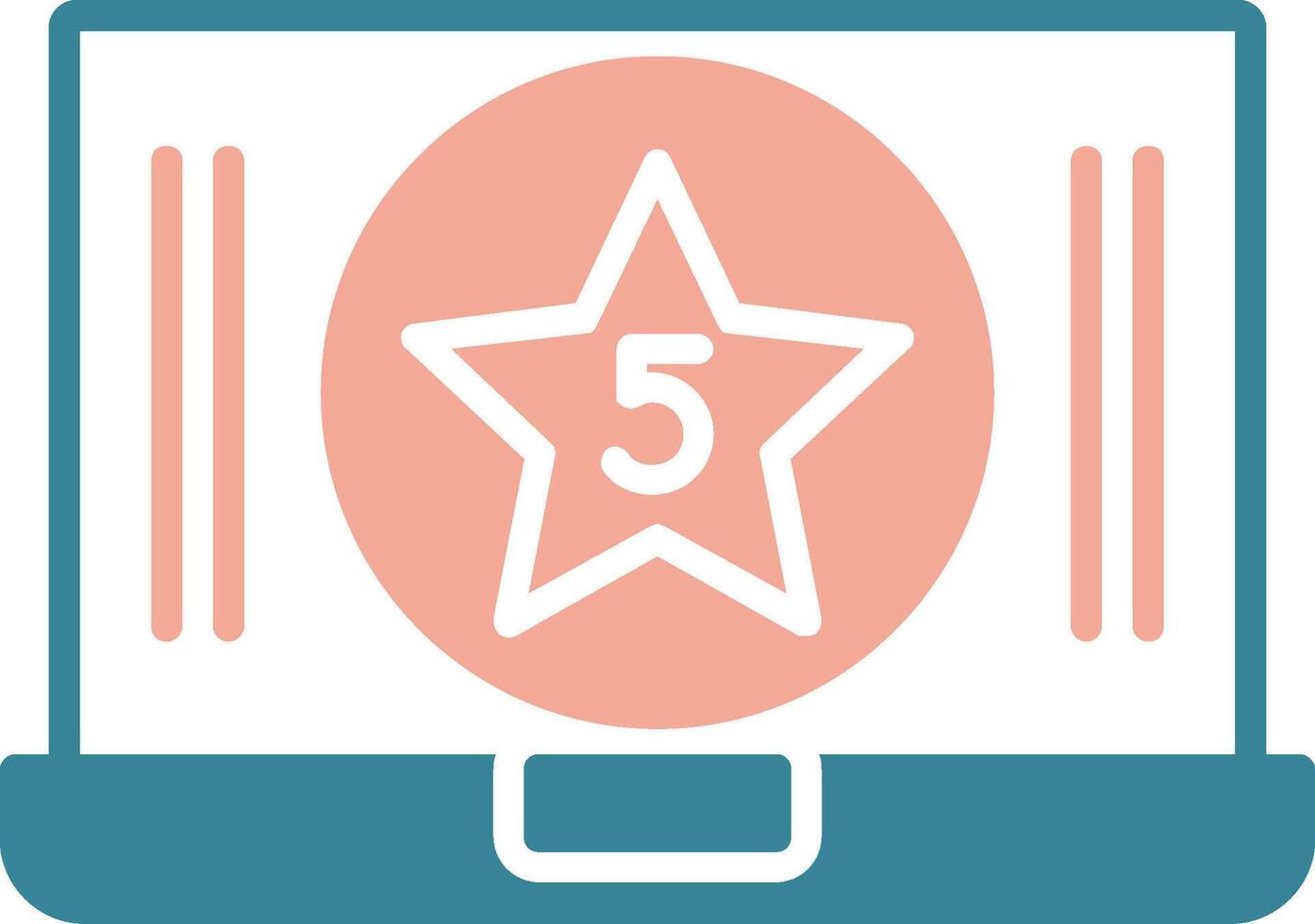 Five Star Content Glyph Two Color Icon vector