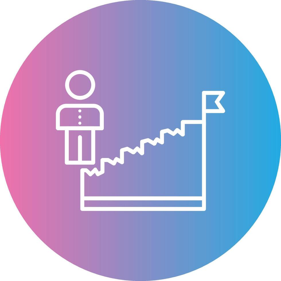 Career LadderLine Gradient Circle Icon vector