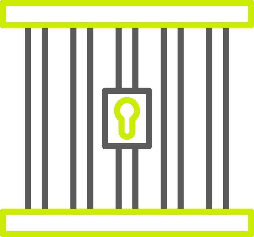 Prison Line Two Color Icon vector