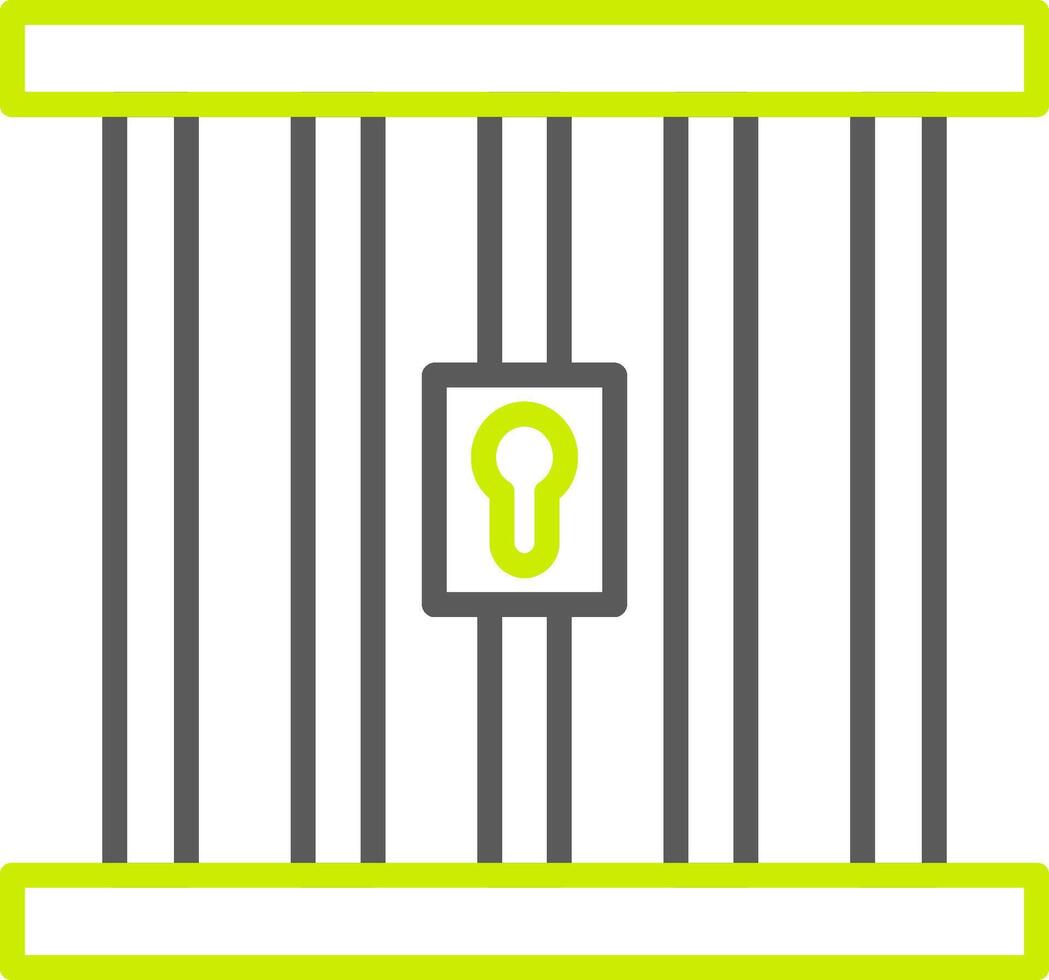 Prison Line Two Color Icon vector