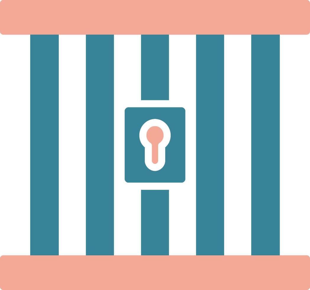 Prison Glyph Two Color Icon vector