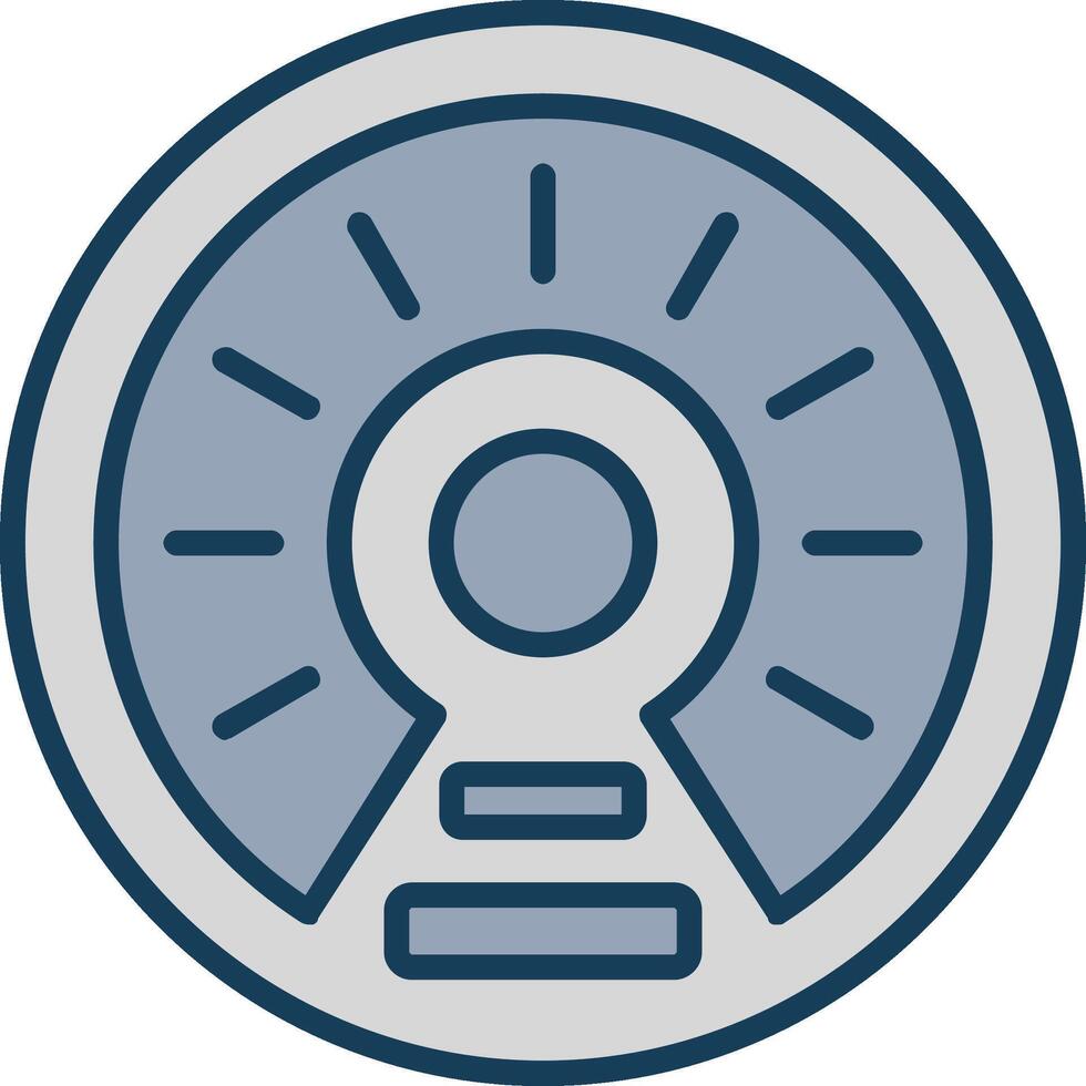 Gauge Line Filled Grey Icon vector