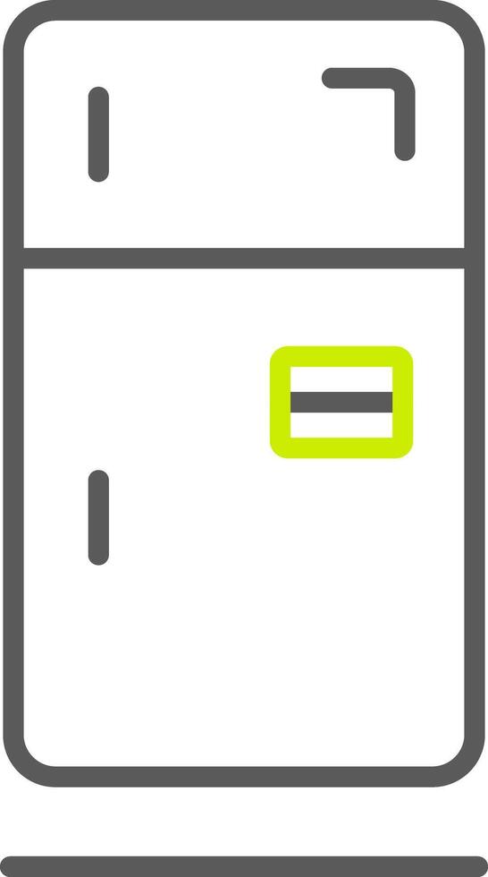 Fridge Line Two Color Icon vector