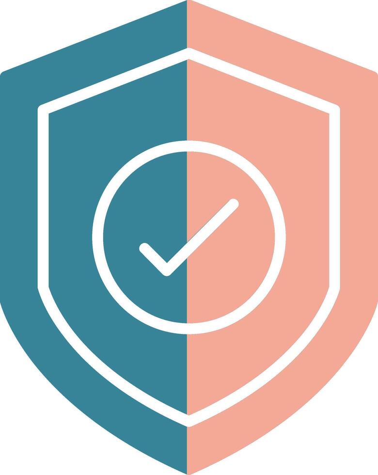 Protection ACtivated Glyph Two Color Icon vector