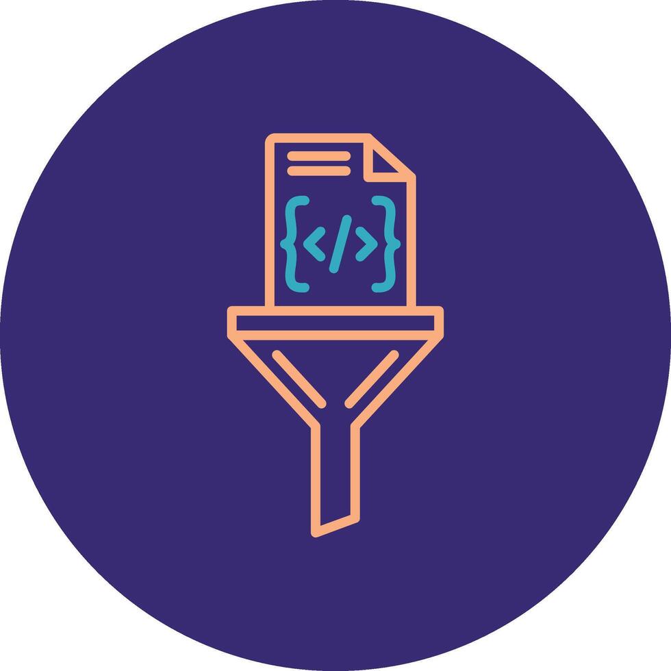 Tools And Utensils Line Two Color Circle Icon vector