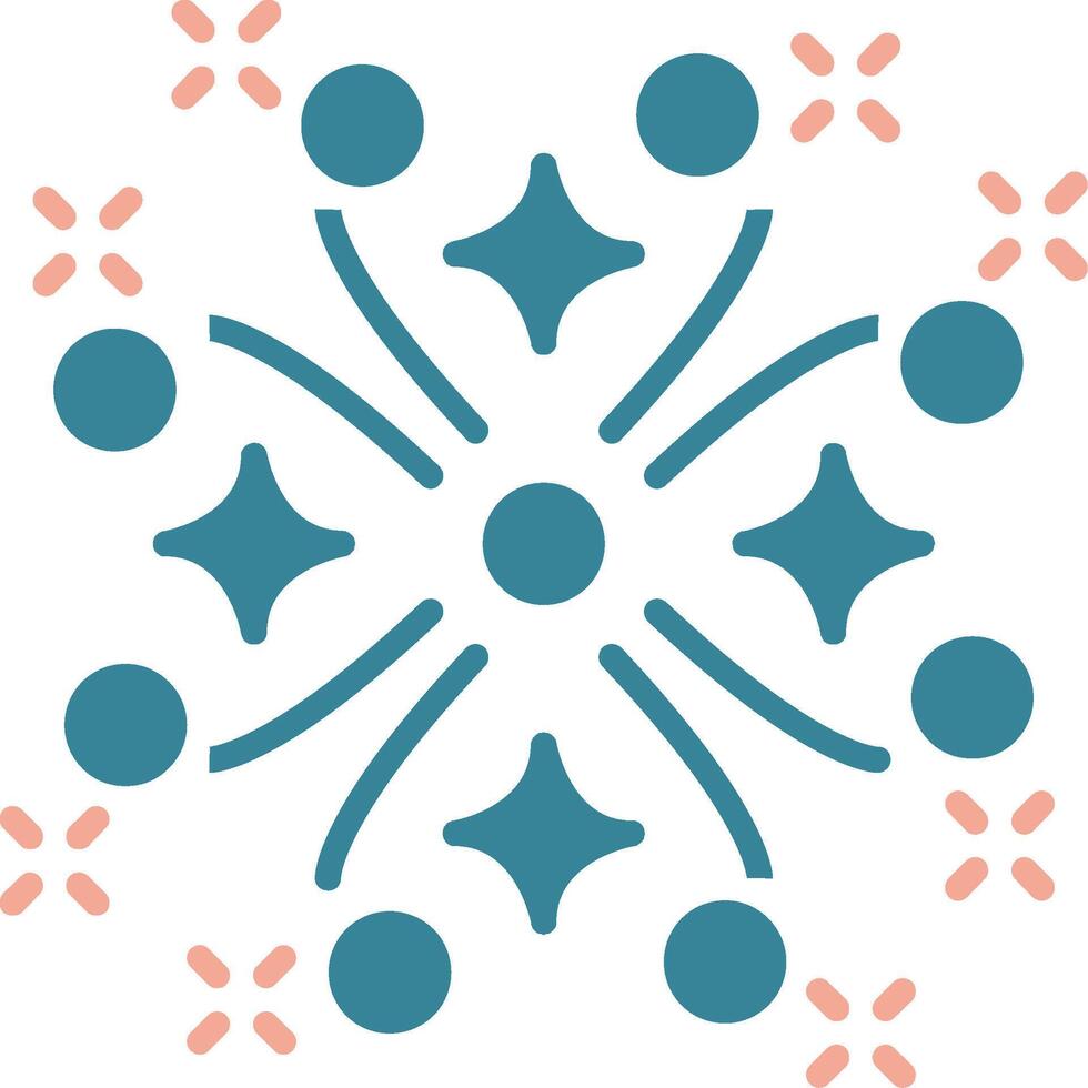 Firework Glyph Two Color Icon vector