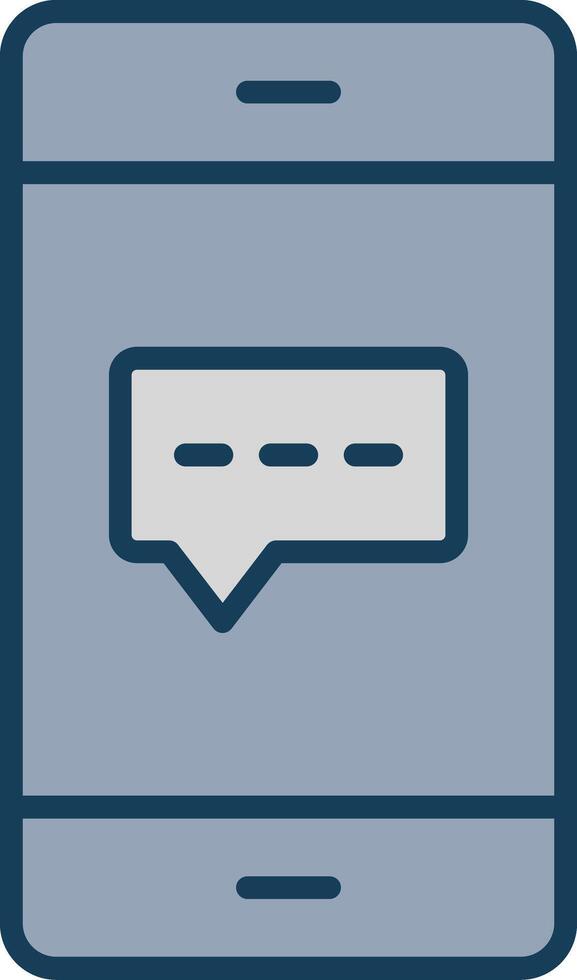 Live Chat Line Filled Grey Icon vector